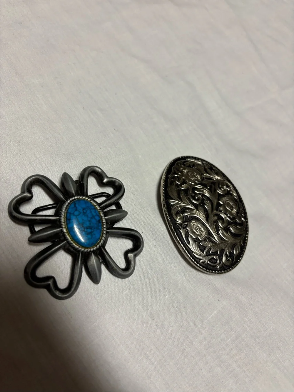 Two Vintage Western Belt Buckles